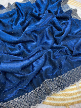 Space Silk Handwork Saree with Siroski Work