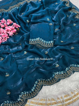 Handwork Space Silk Party Wear Saree