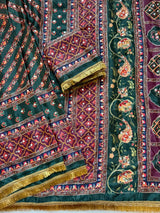 Ajrakh Mashmillow Priyamani Inspired Mirror Saree