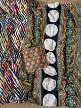 Ajrakh Mirror Work Saree, Mirror Patta Pallu