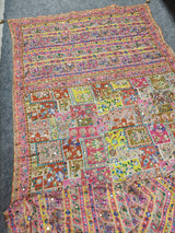 Laya Mam Inspired Chinon Soft Mirror Saree - Multicolor