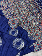 Ajrakh Mirror Work Saree