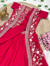 1 Minute Half Saree with Coat