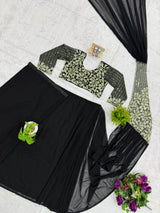 1 Minute Ready To Wear Saree - Premium Faux Georgette