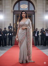 1 Minute Saree Ready To Wear - Space Silk