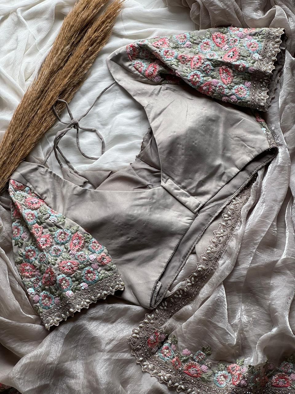 1 Minute Saree Ready To Wear - Space Silk