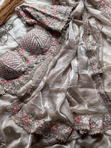 1 Minute Saree Ready To Wear - Space Silk