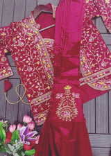 1 Minute Saree - Heavy Satin with Jalpari Jacket