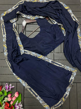 1 Minute Saree with Coat - Heavy Crep
