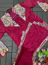 1 Minute Saree with Coat - Heavy Crep
