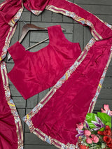 1 Minute Saree with Coat - Heavy Crep