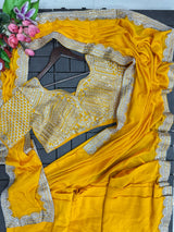 1 Min Saree - Heavy Chinon