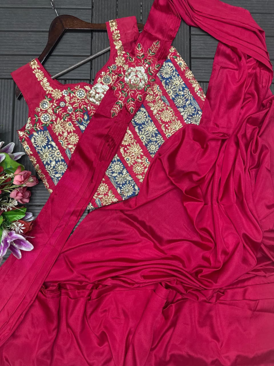 1 Minute Saree - Heavy Crep