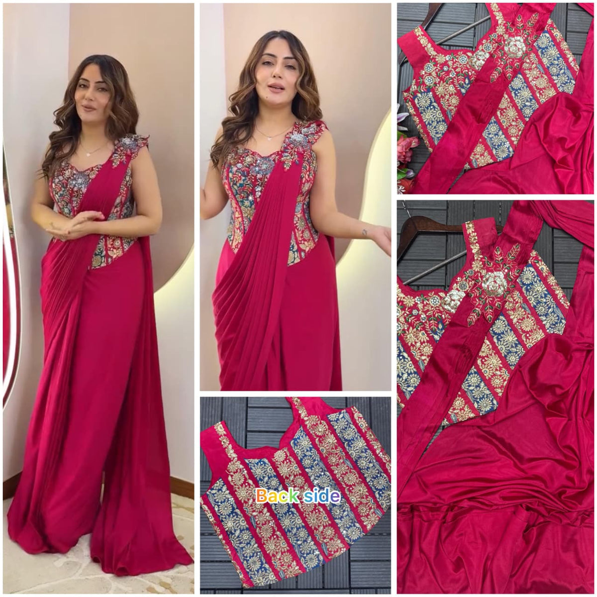 1 Minute Saree - Heavy Crep