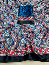 AJRAKH MIRROR saree