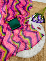Multi colour tabi silk with real mirror