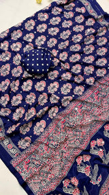 AJRAKH MIRROR sareeWith 3000 mirror all over saree