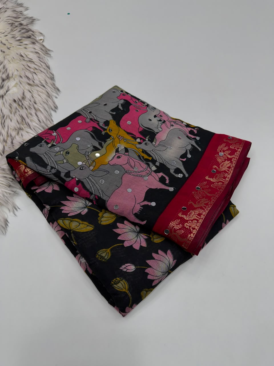 Mangalkari Viscose with 1500+real mirror work 1299/-