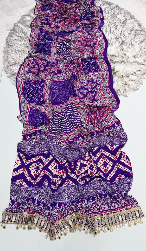 AJRAKH MIRROR saree 1700+ more all over saree