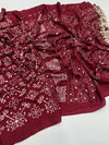 AJRAKH MIRROR saree with 2000+ mirror all over sareeWith running blouse