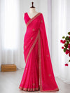 Georgette saree with bhandhini theam adored with beautiful beads work