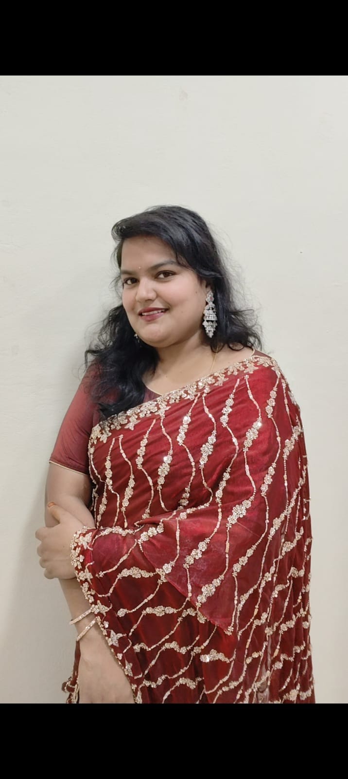 Premium space silk saree with beautiful hand work 1st Edition sarees