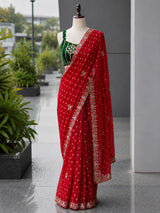 Pure space silk with bandini design beautifully designed with handwork 