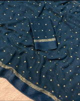 Viscous Georgette with sequin butti