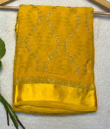 Viscose Georgette Sattin border