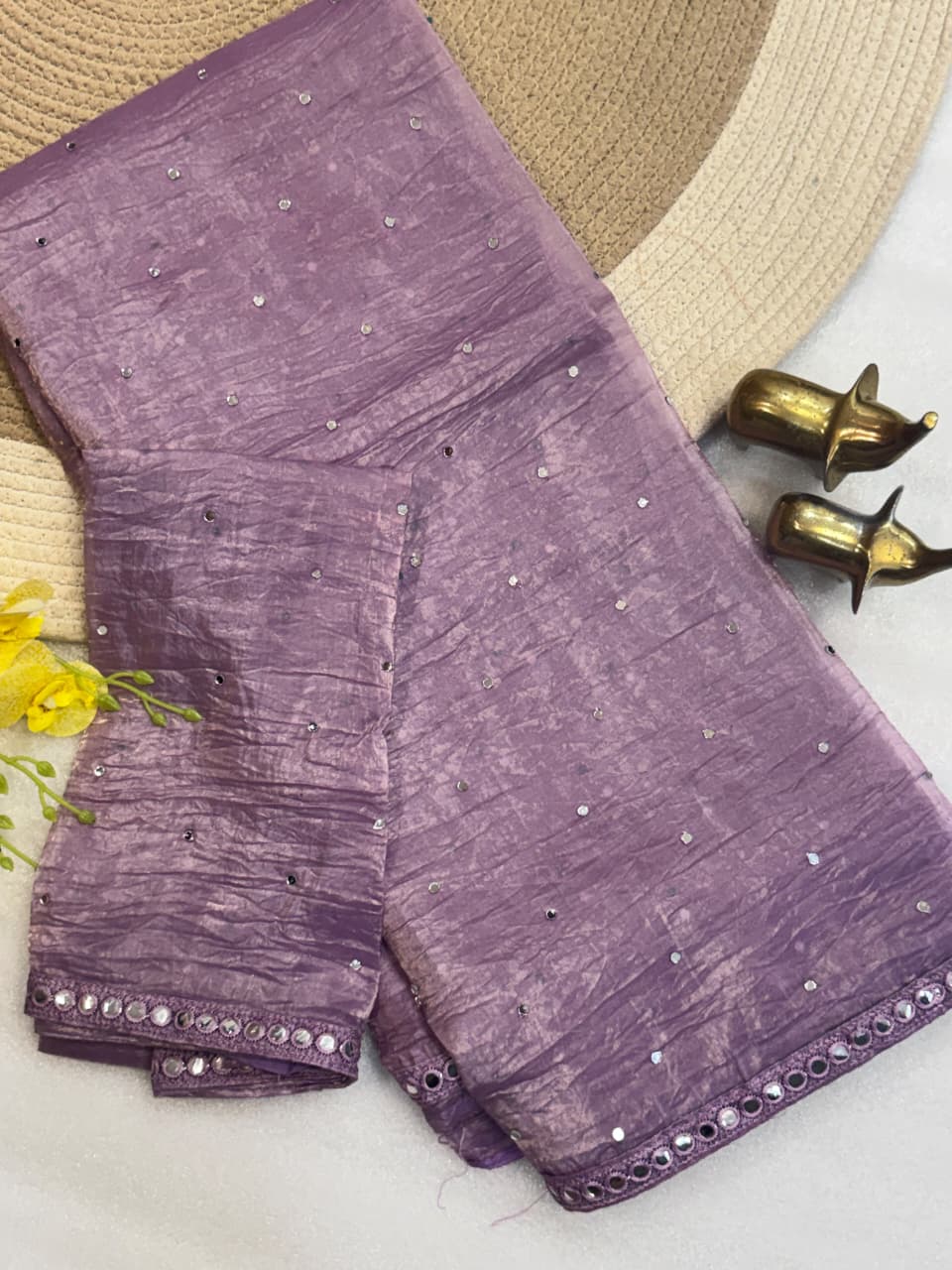 Crush silk saree