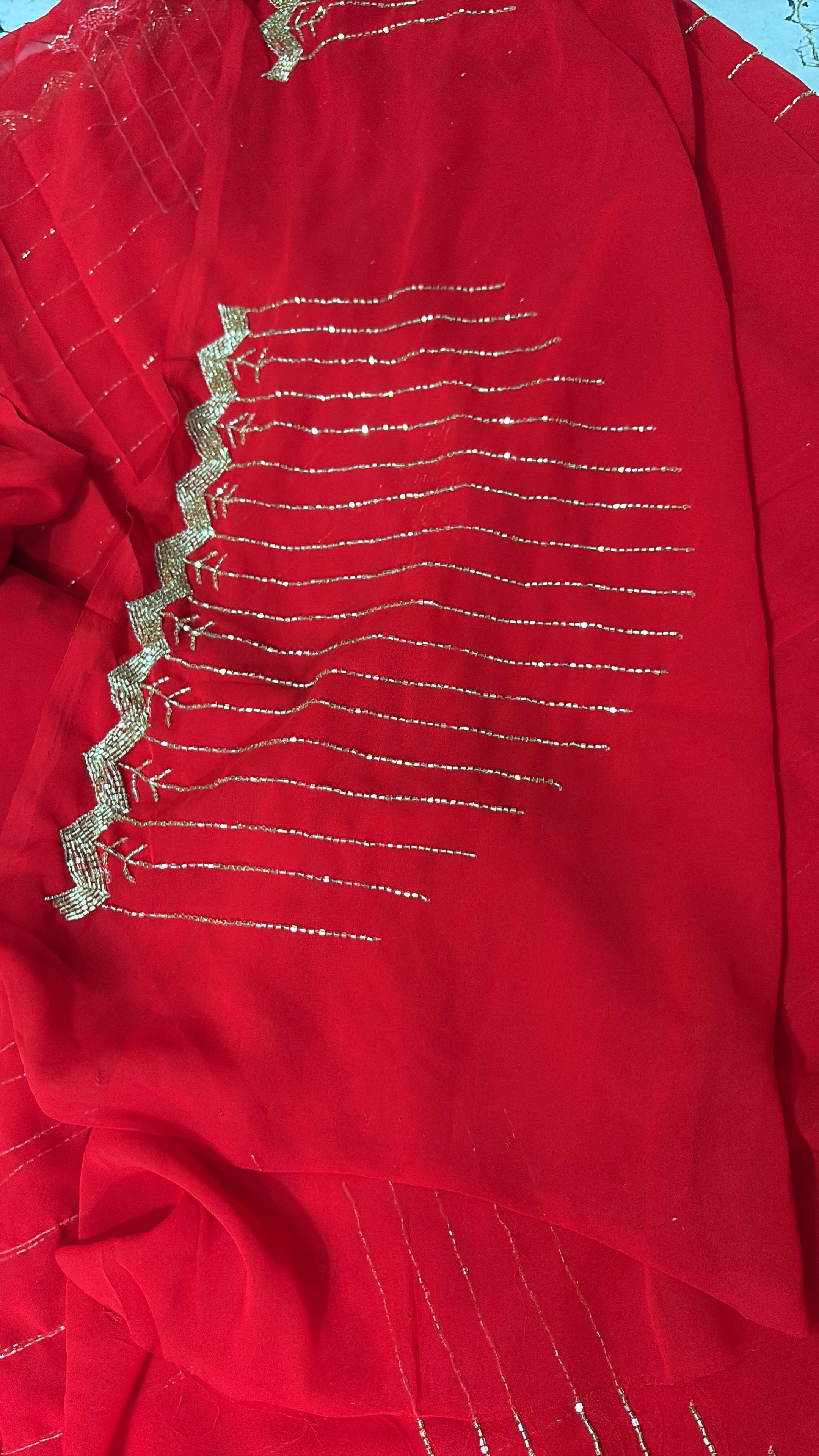 Lines cardana work sarees