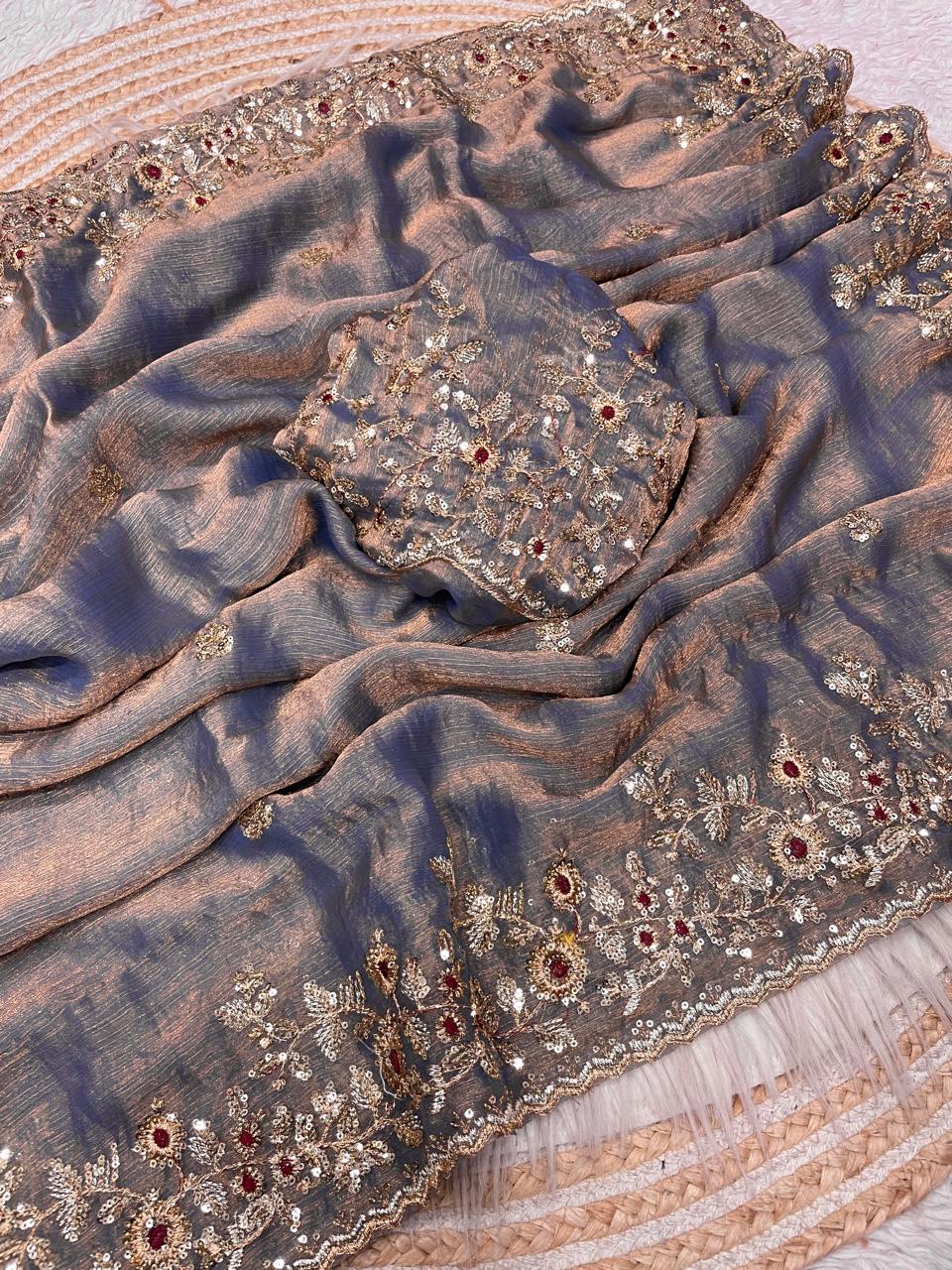 Space silk Chiffon Dual ton