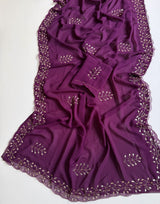 Georgette handwork sarees