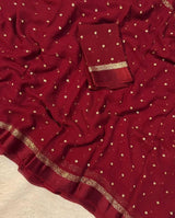 Viscous Georgette with sequin butti