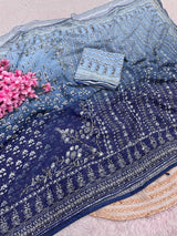 Dual shade karina kapoor inspired Georgette sarees
