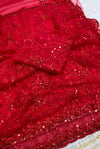 Butterfly net saree