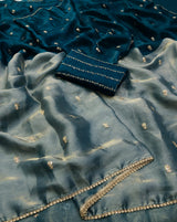 Space silk satin 2 shade sarees