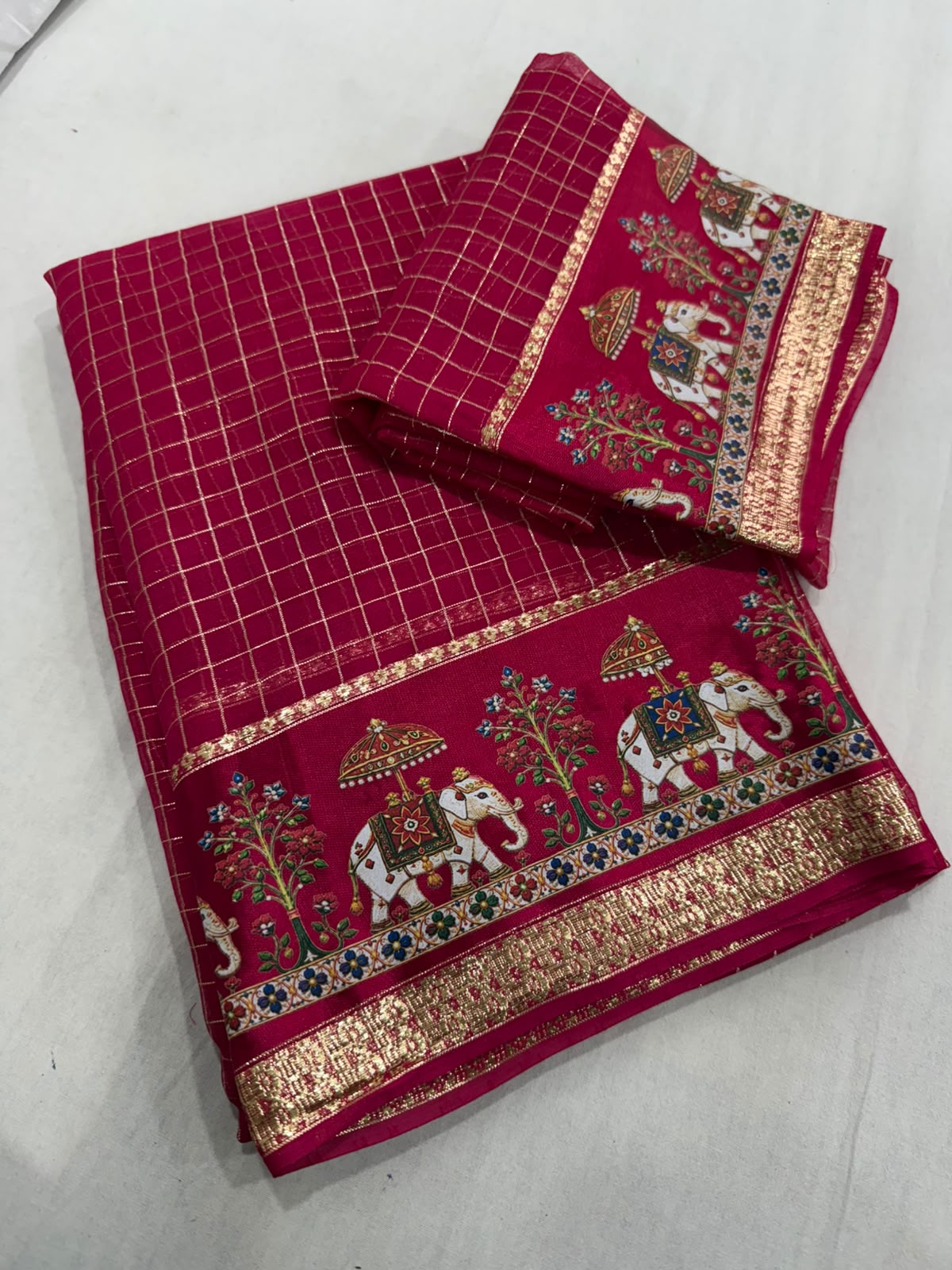 Viscous chex sarees