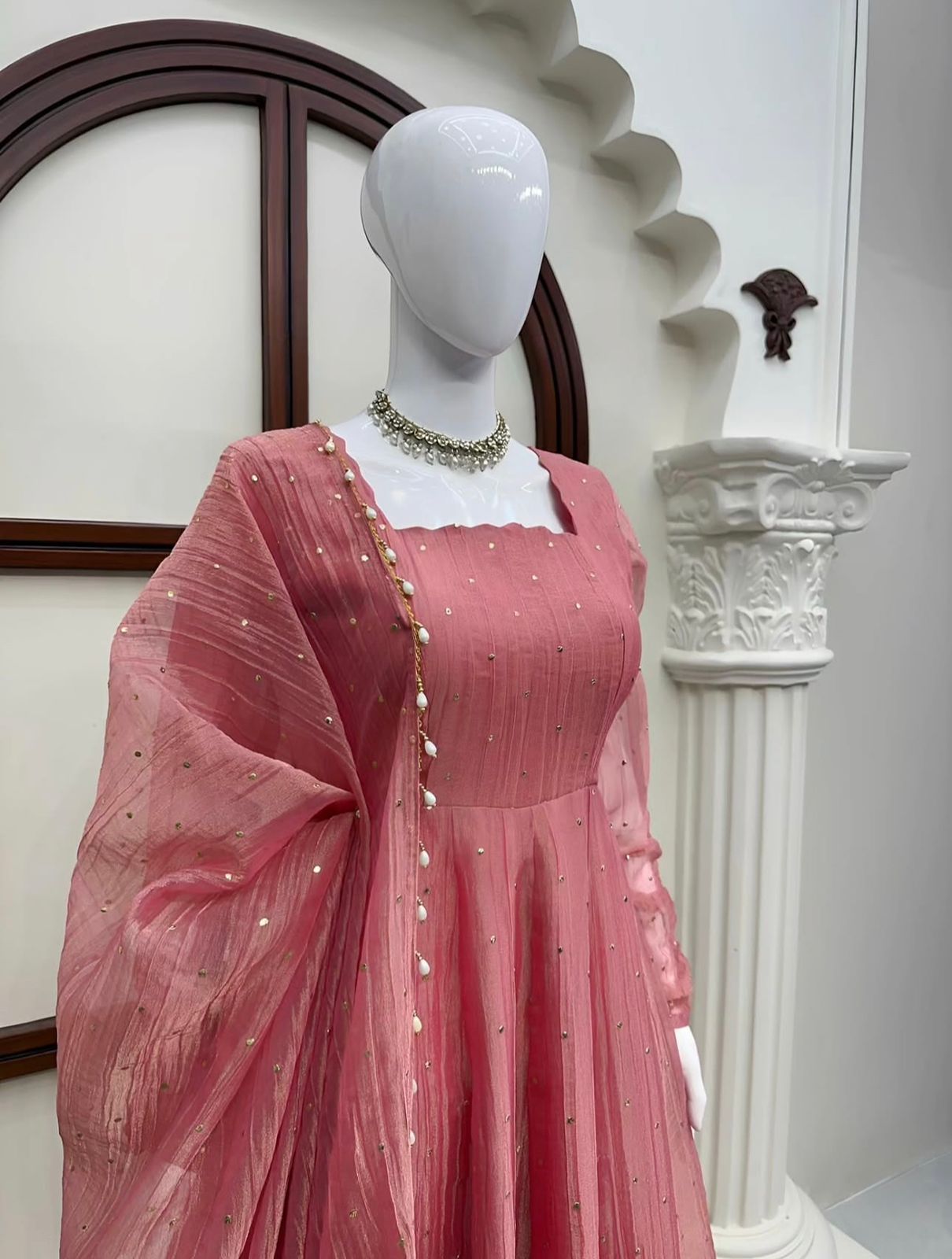 Designer Gown with Pent Set – Elegant Ethnic Wear