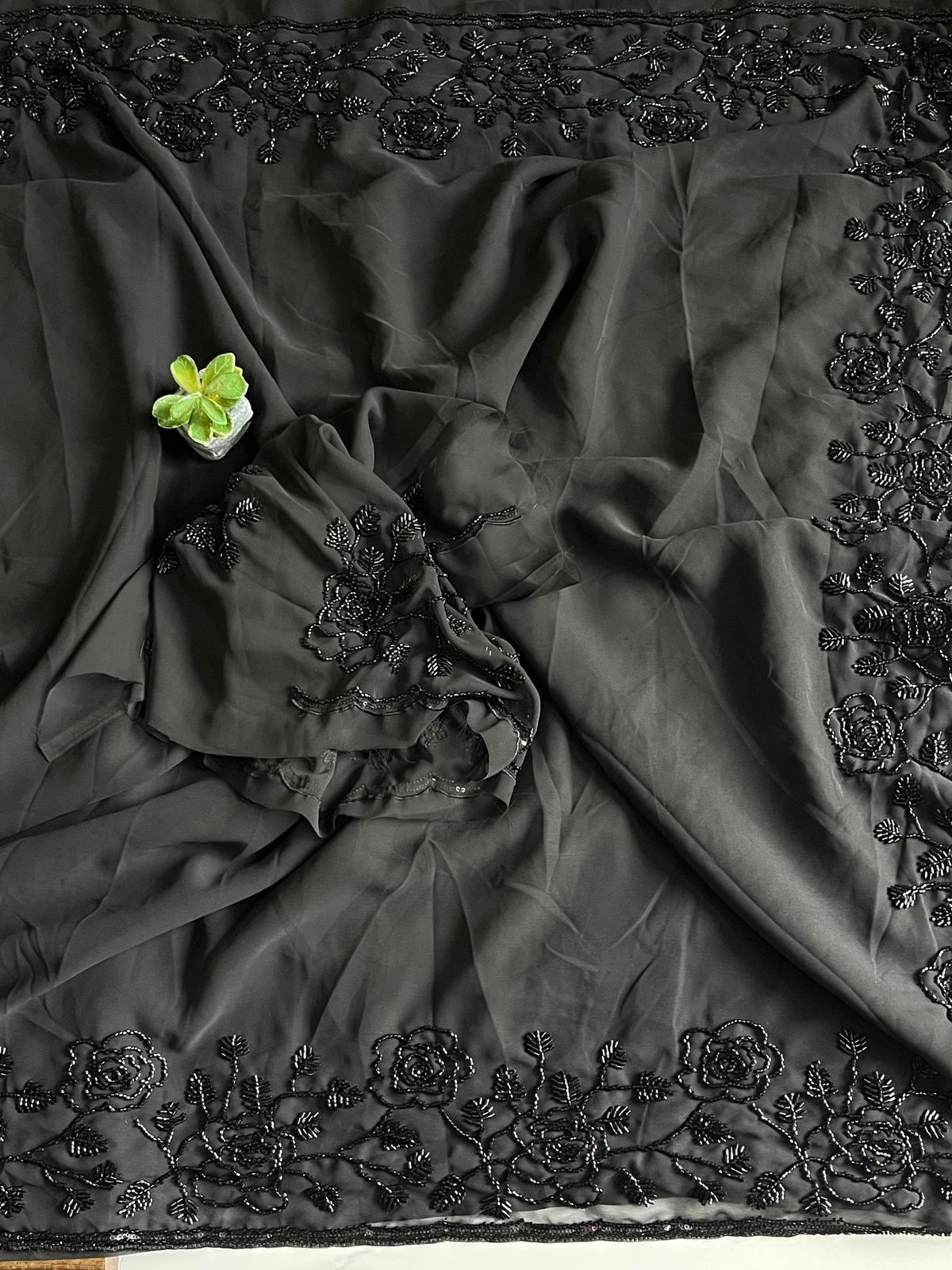 Georgette handwork sarees