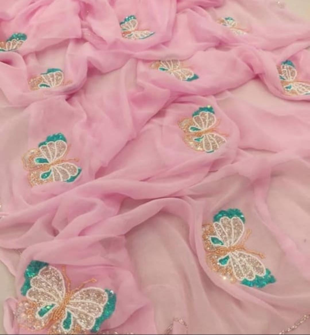 Chiffon Maggam saree