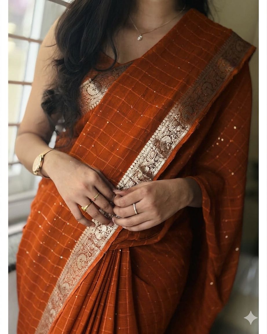Viscous Georgette with sequence work