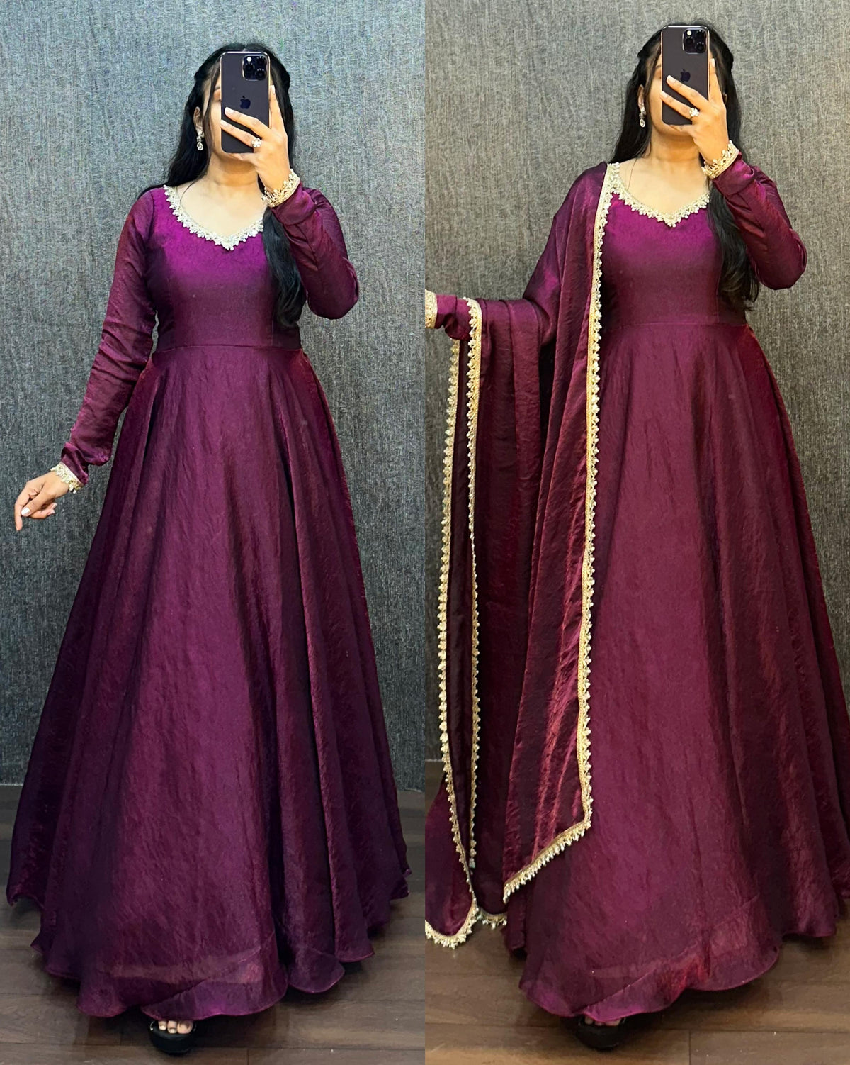 Space Silk Crush Gown