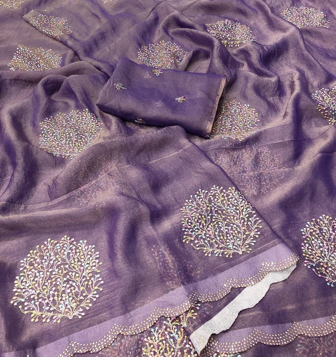 Premium moss floral saree