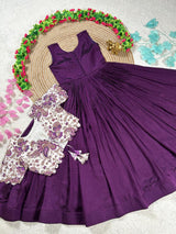 Beautiful Gown With Floral Coat