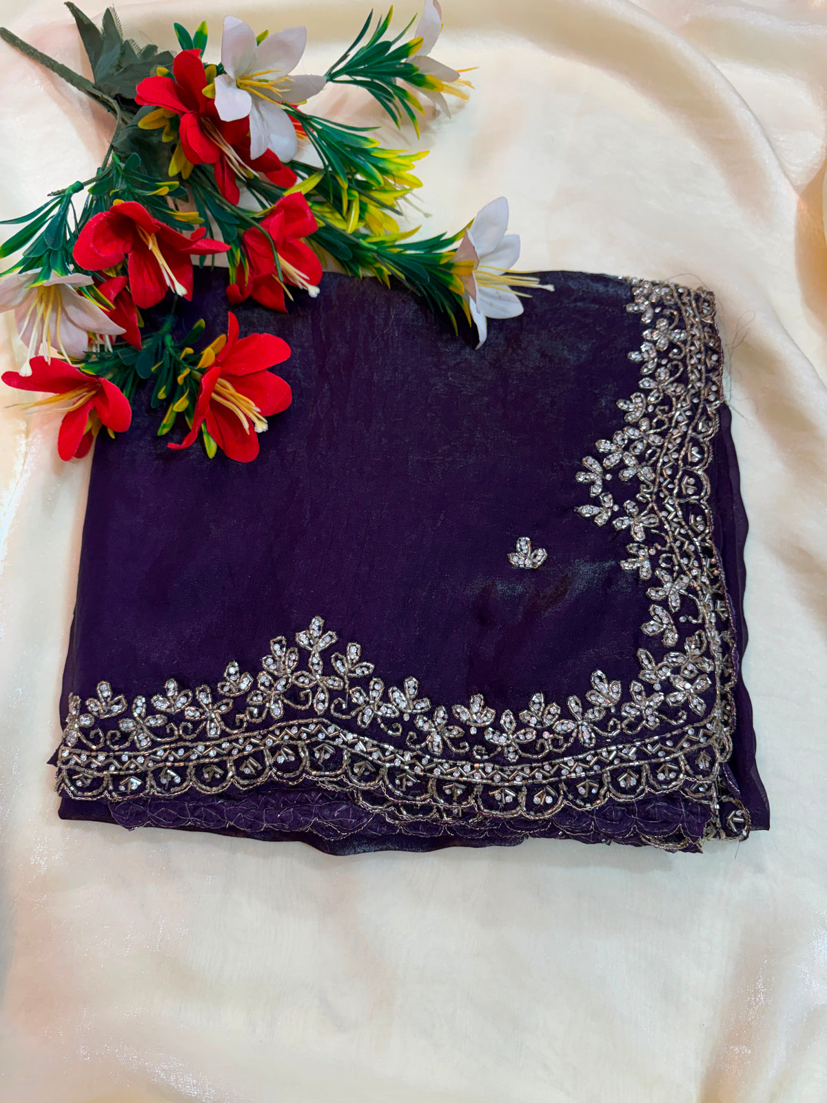 Premium Space silk handwork sarees