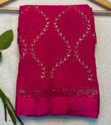 Viscose Georgette Sattin border