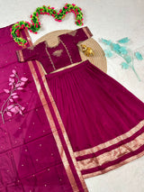 Premium Soft Silk lehenga choli with maggam work