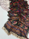 Soft silk real mirror work saree