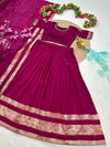 Premium Soft Silk lehenga choli with maggam work